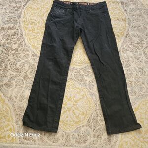 Rock Revival Steven Straight Hip Hop Street Wear ‎ Black Denim Men Jeans 38